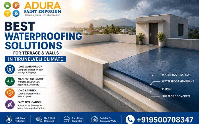 Best Waterproofing Solutions for Terrace & Walls in Tirunelveli Climate